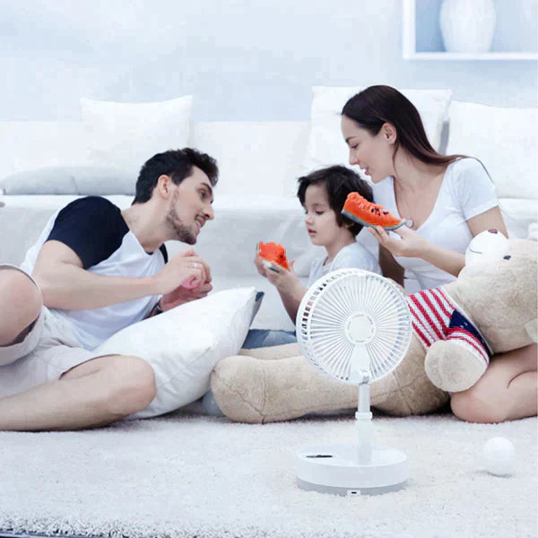 Ventilador Dobrável Portátil, Silencioso e Inteligente Com Controle Remoto