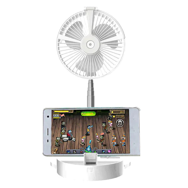 Ventilador Dobrável Portátil, Silencioso e Inteligente Com Controle Remoto