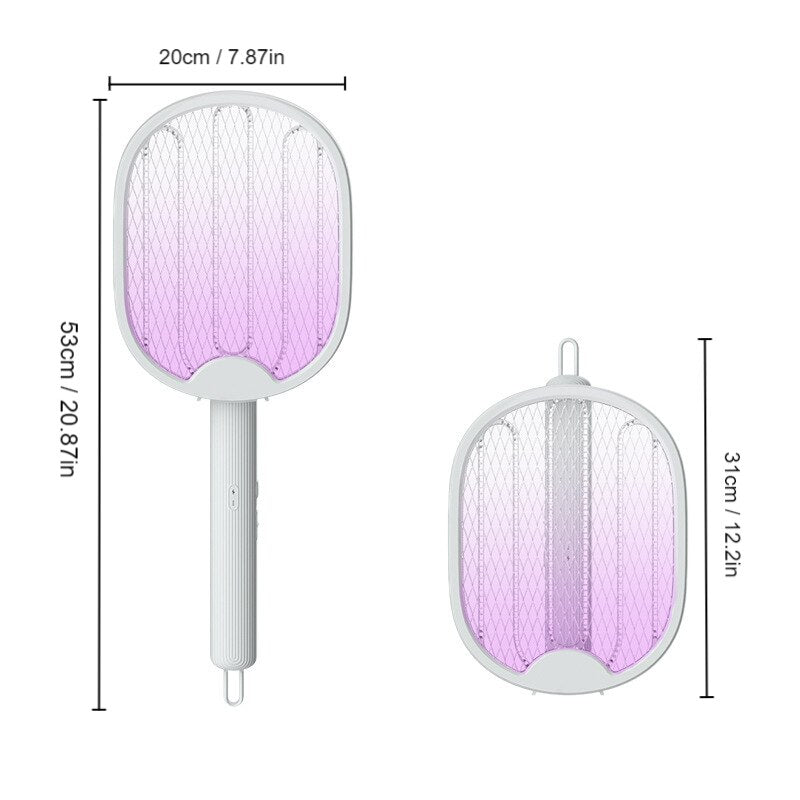 Raquete Mata Mosquito elétrica e dobrável