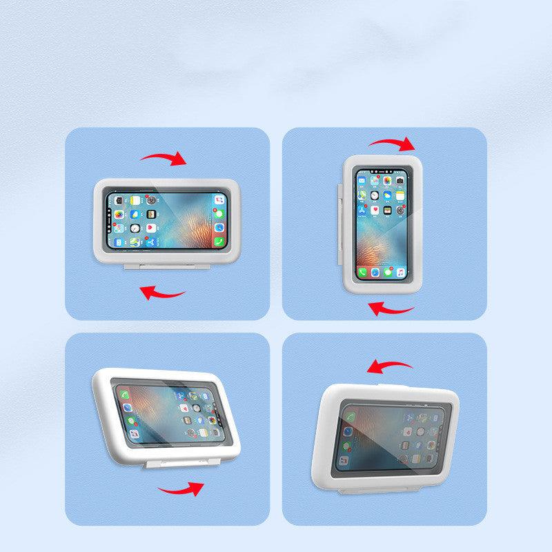 Waterproof cell phone protector for use in the shower, bathroom, kitchen, any wet area, with touch screen