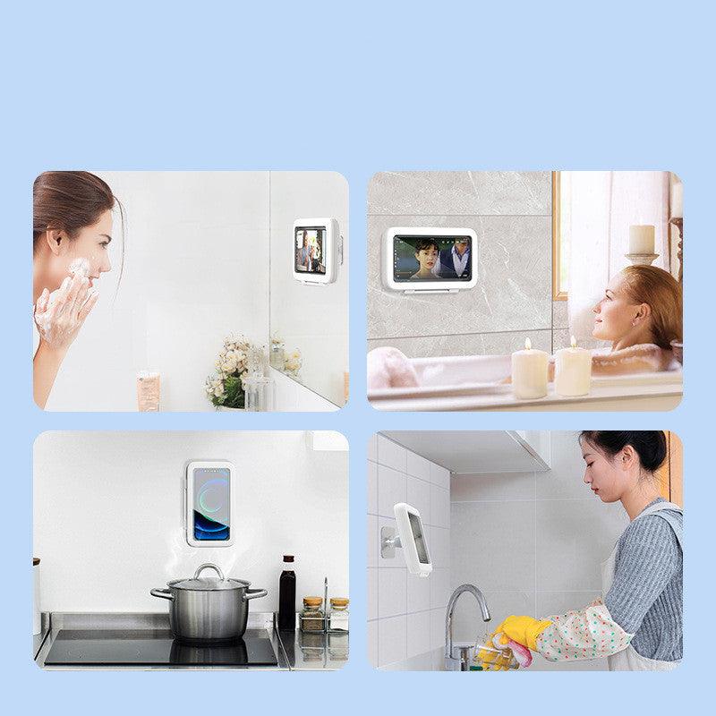 Waterproof cell phone protector for use in the shower, bathroom, kitchen, any wet area, with touch screen