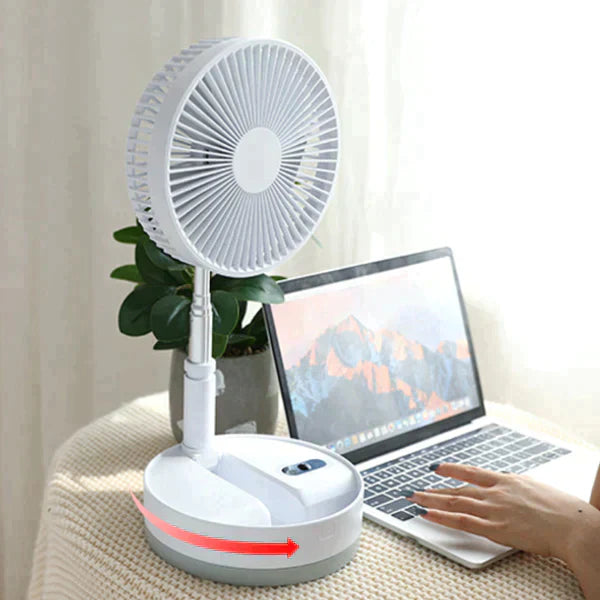 Ventilador Dobrável Portátil, Silencioso e Inteligente Com Controle Remoto