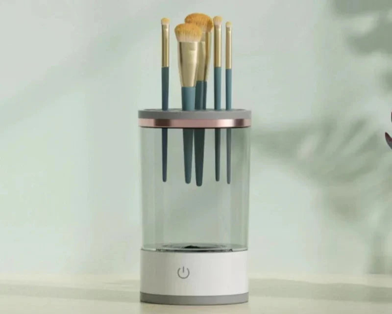 Limpador giratório de pincel de maquiagem com auto secagem, automático e recarregável USB - Bivolt