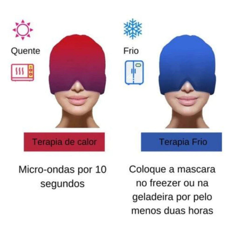 Touca para Alívio de Enxaqueca Fria e Quente