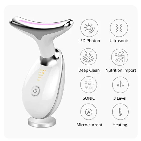 Massageador Rejuvenescedor Portátil Facial e Pescoço