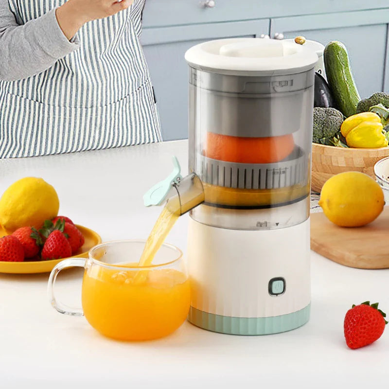 Espremedor Elétrico Recarregável USB para suco de Laranja, Limão e frutas em geral