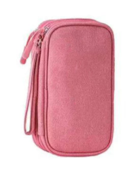 Necessaire organizadora compacta para carregadores e baterias
