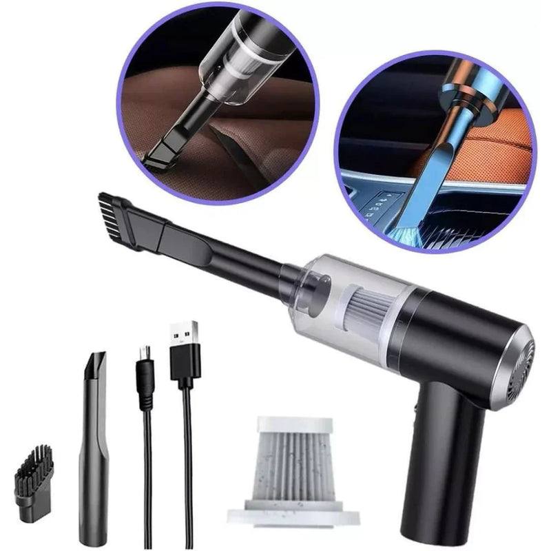 Mini Aspirador de Pó para Carro Portátil - USB