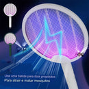 Raquete Mata Mosquito elétrica e dobrável