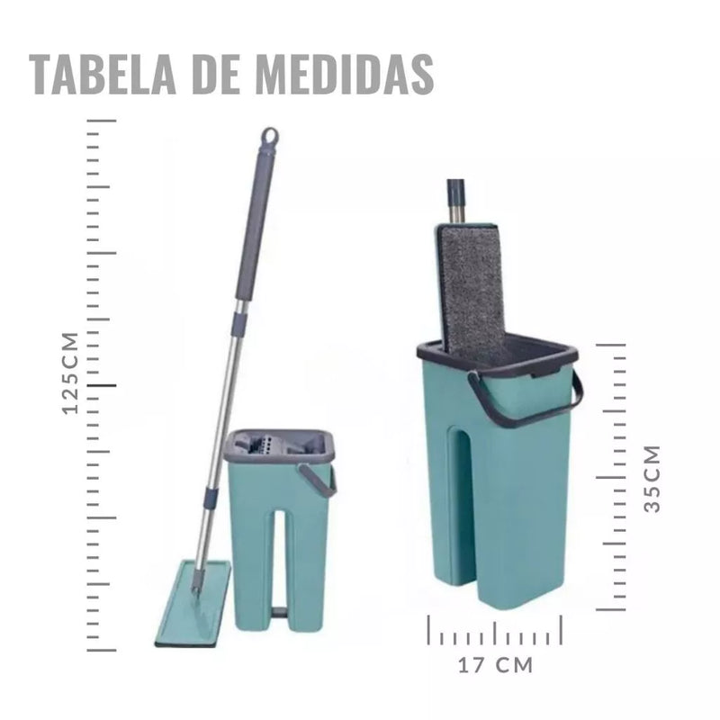 Flat Mop Esfregão Lava e Seca