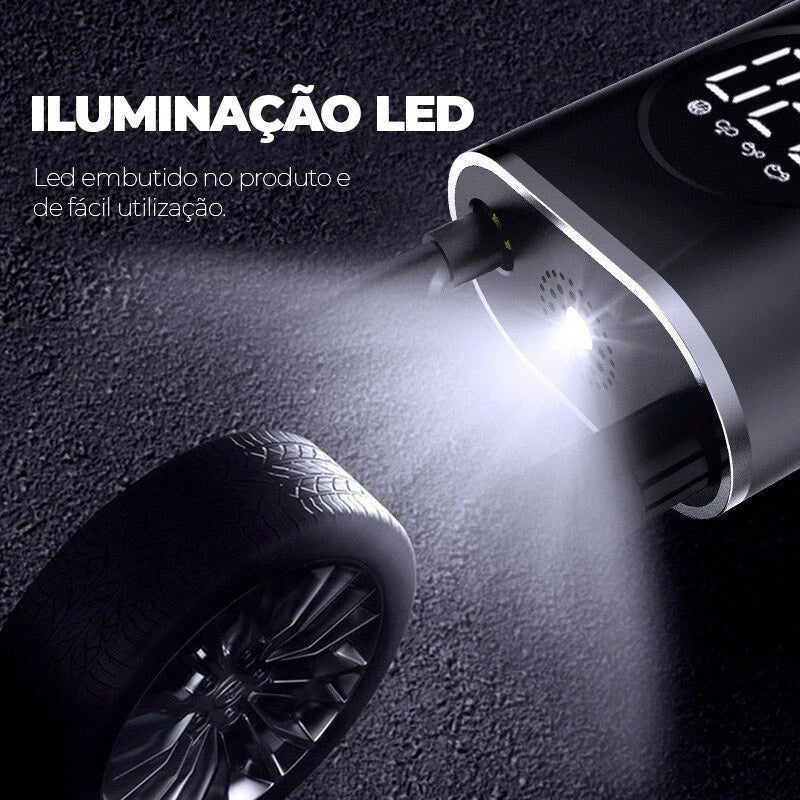 Mini Bomba de Ar Portátil para Carros e bicicleta
