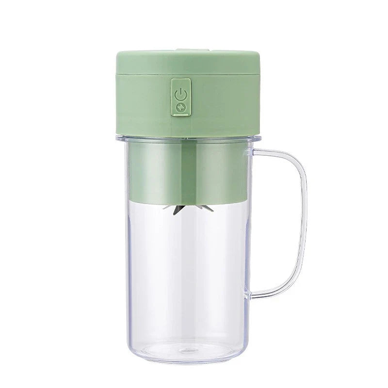 Copo Liquidificador Mini Juicer recarregável e portátil de 500ml, com 6 laminas, tampa e canudo