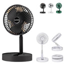 Ventilador Dobrável Portátil, Silencioso e Inteligente Com Controle Remoto