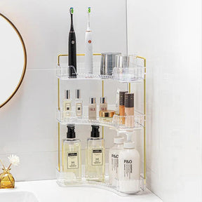 Bathroom Corner Organizer with Shelf for Makeup, Skincare Products, Shampoo, Lipstick, Cosmetics or Kitchen Shelf