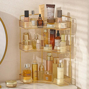 Bathroom Corner Organizer with Shelf for Makeup, Skincare Products, Shampoo, Lipstick, Cosmetics or Kitchen Shelf