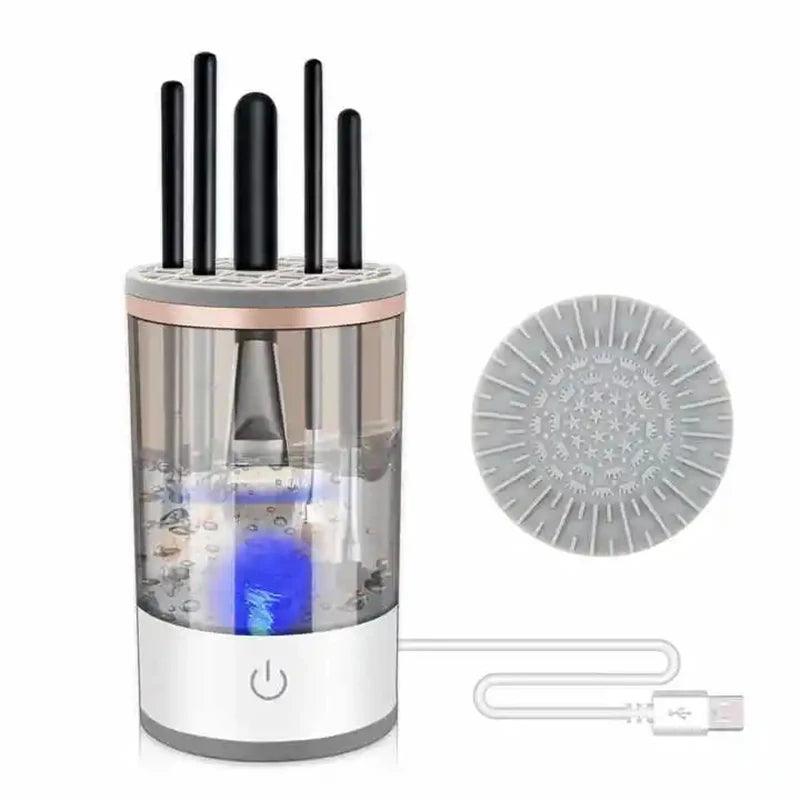 3 in 1 Electric Makeup Brush Cleaner Automatic Rotating Women Makeup Brush Holder Cleaning Brush Washer Quick Dry Tool