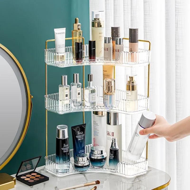 Bathroom Corner Organizer with Shelf for Makeup, Skincare Products, Shampoo, Lipstick, Cosmetics or Kitchen Shelf