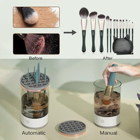 3 in 1 Electric Makeup Brush Cleaner Automatic Rotating Women Makeup Brush Holder Cleaning Brush Washer Quick Dry Tool