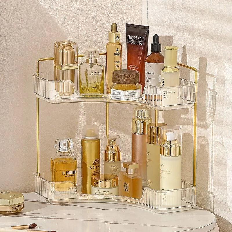 Bathroom Corner Organizer with Shelf for Makeup, Skincare Products, Shampoo, Lipstick, Cosmetics or Kitchen Shelf