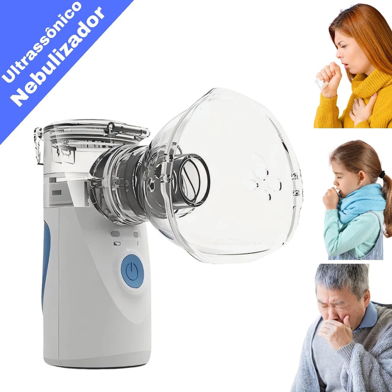Nebulizador Silencioso Portátil para Adulto e Crianças