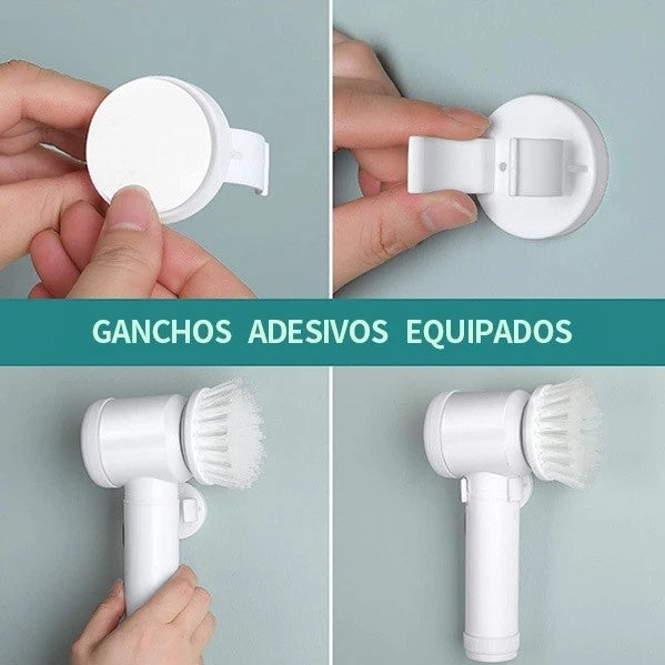 Escova Elétrica de Limpeza Multiuso 5 em 1