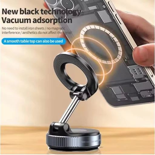 Suporte Magnético a Vácuo para Celular, Dobrável e de Forte Sucção